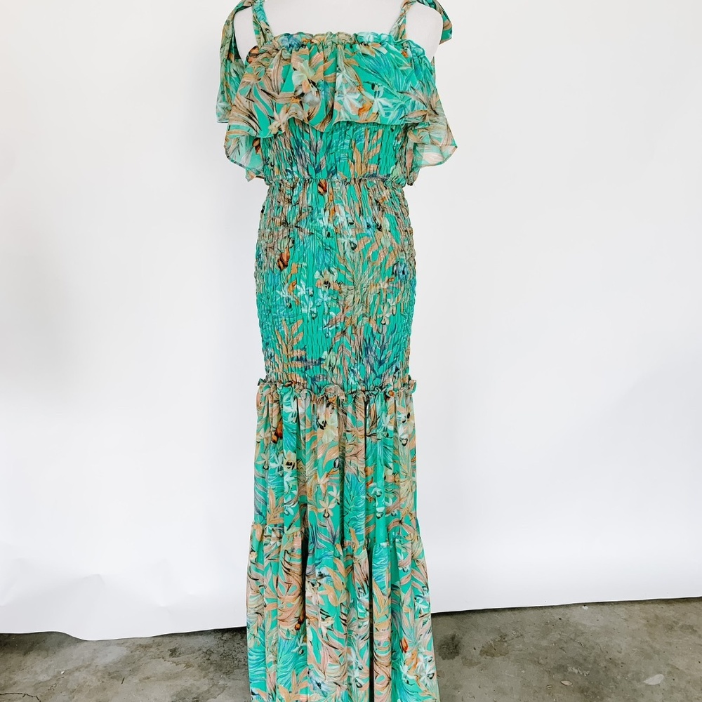 Mint Green Floral Maxi